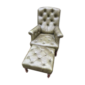 Chesterfield style leather armchair