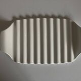 Plateau en faience ondulée Villeroy & Boch blanche 1970