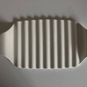 Villeroy & Boch white wavy earthenware tray 1970