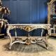 Table de milieu d’époque Napoléon III en bois peint et doré