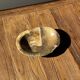 Dark beige oval petrified wood bowl 25x19 - 3782