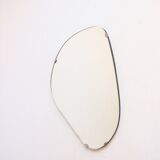 Vintage organic mirror, kidney shaped, Belgium 1950s