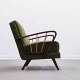 Vintage Lounger Chair in Grass Green, 1950s