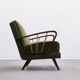 Vintage Lounger Chair in Grass Green, 1950s