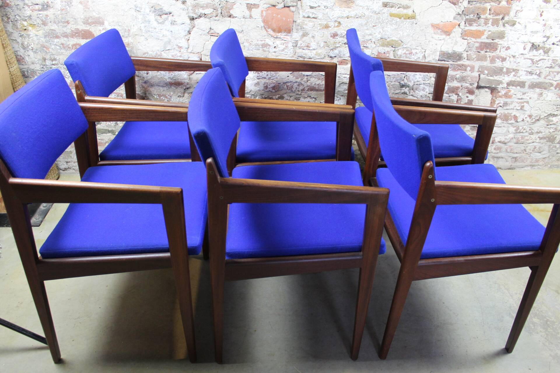 Set of #6 rudolf glatzel diningchairs (armrest). model emt0030