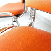 Chaises de bureau orange, années 1980