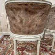 Salon de style Louis XVI en cannage 1900