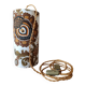 Vintage portable lamp with authentic seventies floral linen fabric.