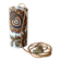 Vintage portable lamp with authentic seventies floral linen fabric.