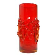 Vase, modernism, glass, designed by J. Słuczan-Orkusz, Poland, 1970s