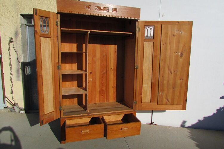 1950s oak wardrobe