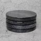 Gabriella – Black Round Natural Marble Coasters - set of 4