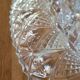 Oval glass cutwork aperitif plate