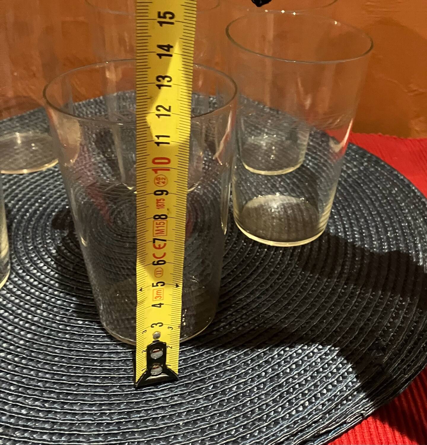 6 antique blown and engraved lemonade glasses