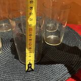 6 verres limonade ancien soufflés et gravés