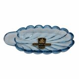 Davidson Handmade English Blue Crystal Jewelry Dish