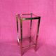VINTAGE 1970 COFFEE TABLE SQUARE GOLD BRIGHT TUBE SQUARE 2 PLATTERS
