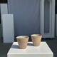 Set of 2 cups / mug Indonesian ceramic (matte brown)