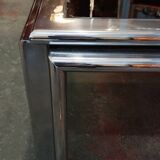 Glass and chrome coffee table