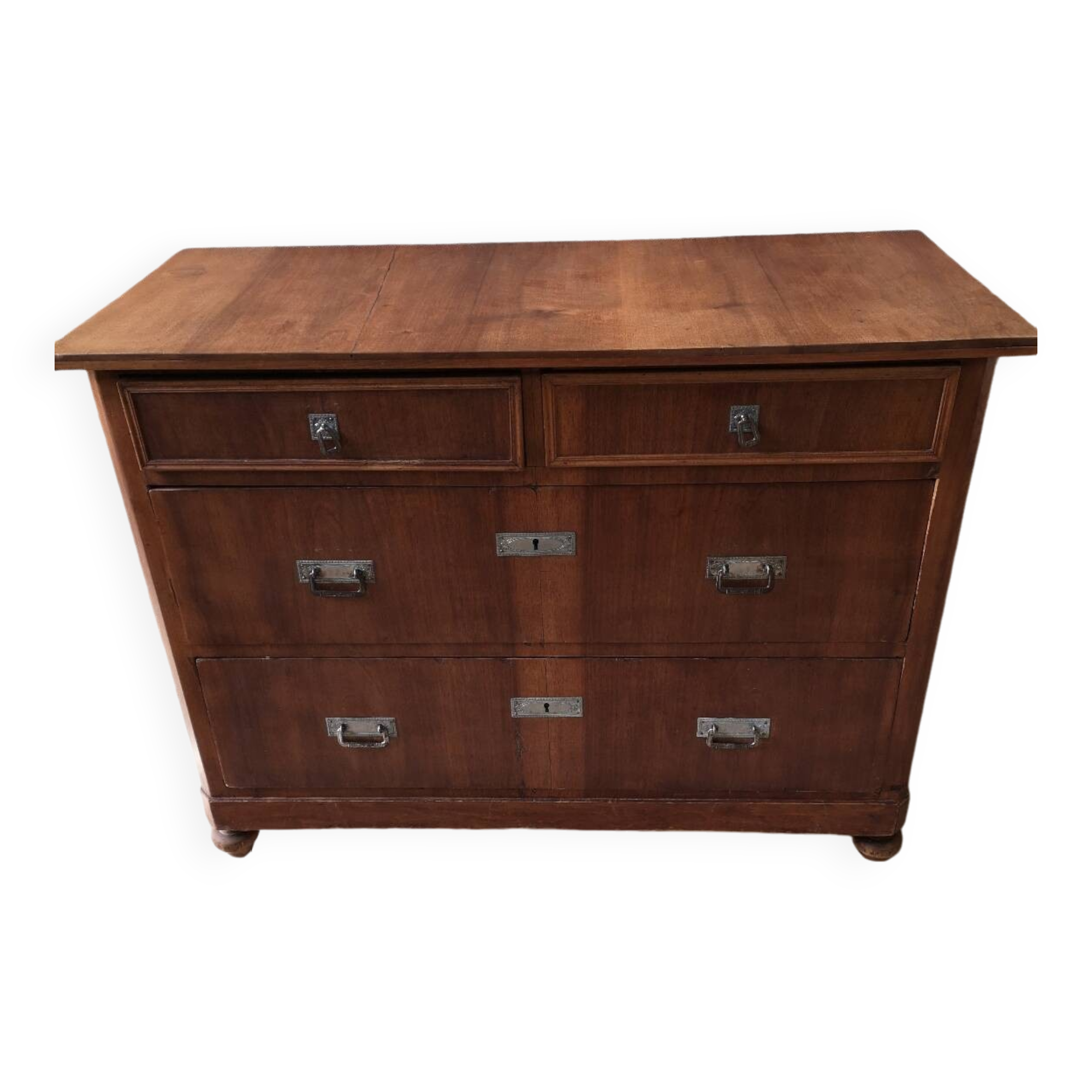 Antique chest of drawers in wood and veneer