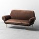 Canapé 3 places en velours marron gigi radice minotti 1950s vintage modernism