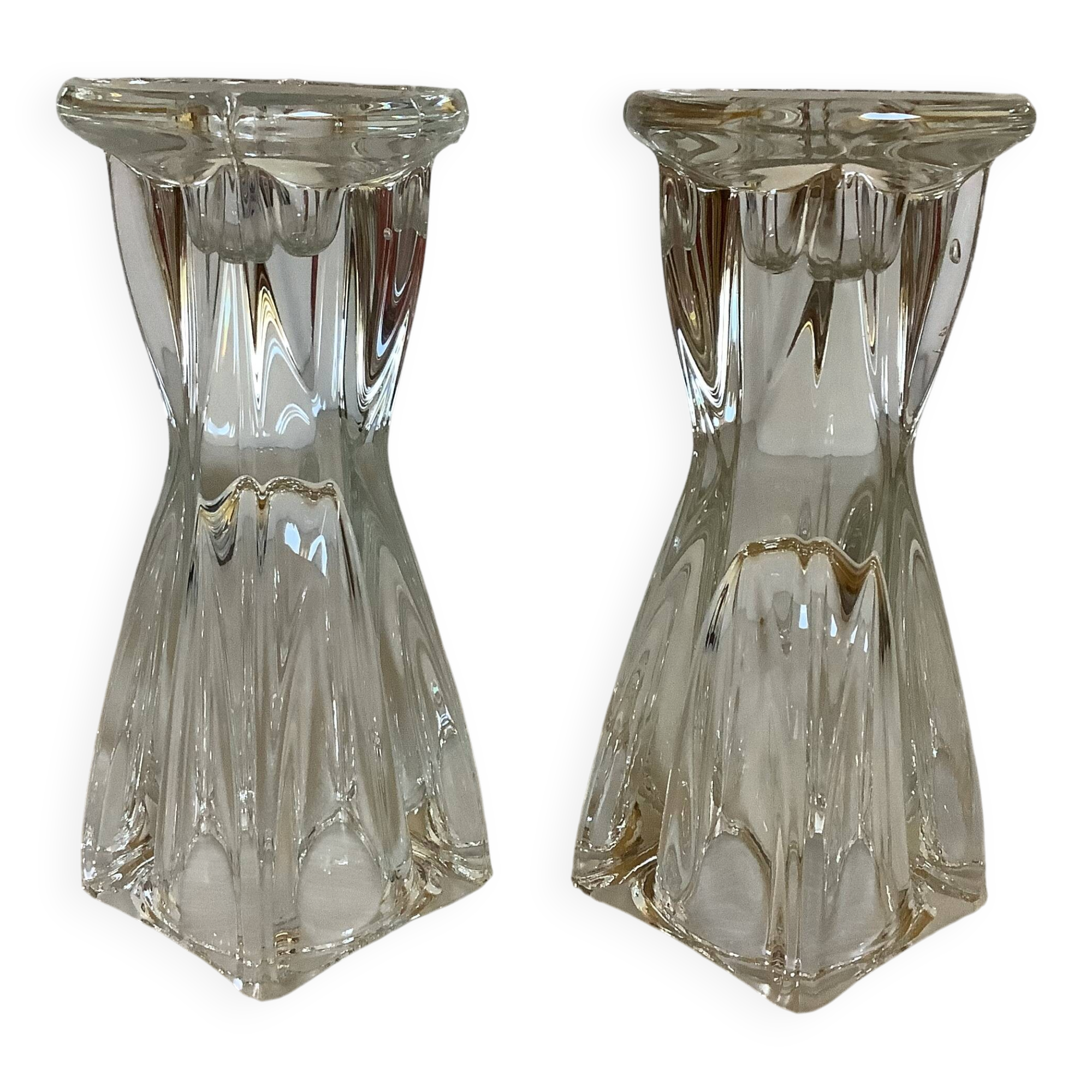 Pair of 50s vase candlesticks