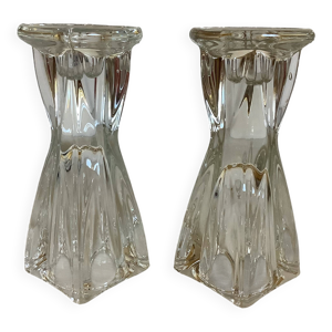 paire de bougeoirs vases