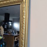 Large gilded wooden mirror 78 x 96 cm