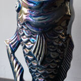 Blue lustre porcelain fish jug