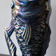 Blue lustre porcelain fish jug