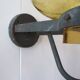 Applique murale d'extérieur scandinave en cuivre et verre ambré