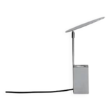 Reflect table lamp in chrome metal, contemporary work.