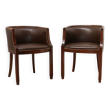 Pair of vintage barrel chairs