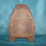 Mirror wood and appliques of brass repelled circa 1900 art nouveau france