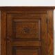 Rustic Solid Oak Cabinet with Geometric Floral Carvings, Belgium – 17th Cen