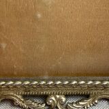 Italian gold metal frame on stand