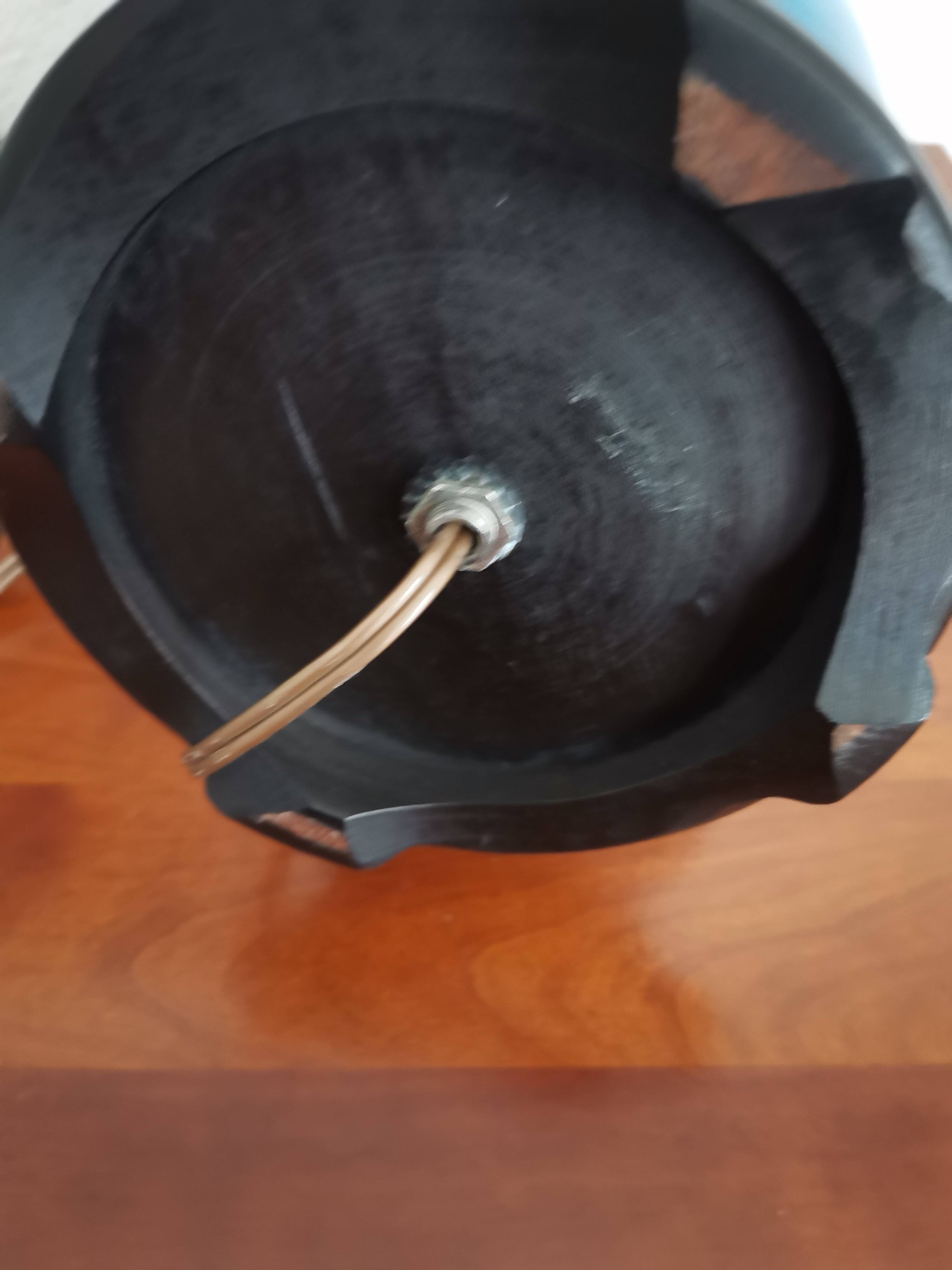 Blue ceramic lamp base