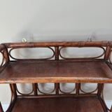Wall shelf and rattan