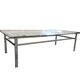 XL vintage coffee table in glass and chrome