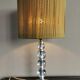 Antique Art Deco lamp base in metal and glass