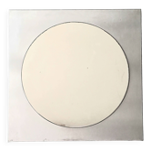 Square brushed aluminum mirror Circa 1990 H. 50 cm - L. 50 cm