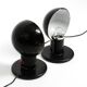 Pair of large 1980s Italian table lamps made of colorful multi-layer Murano