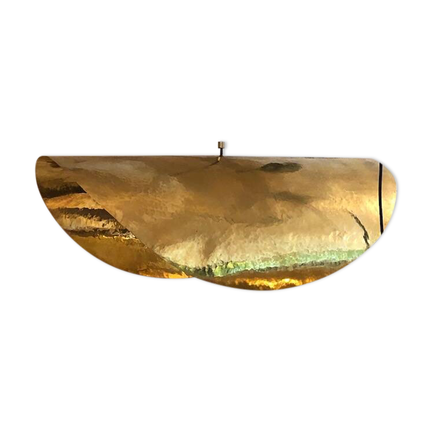 Hammered brass leaf light fixture 80cm