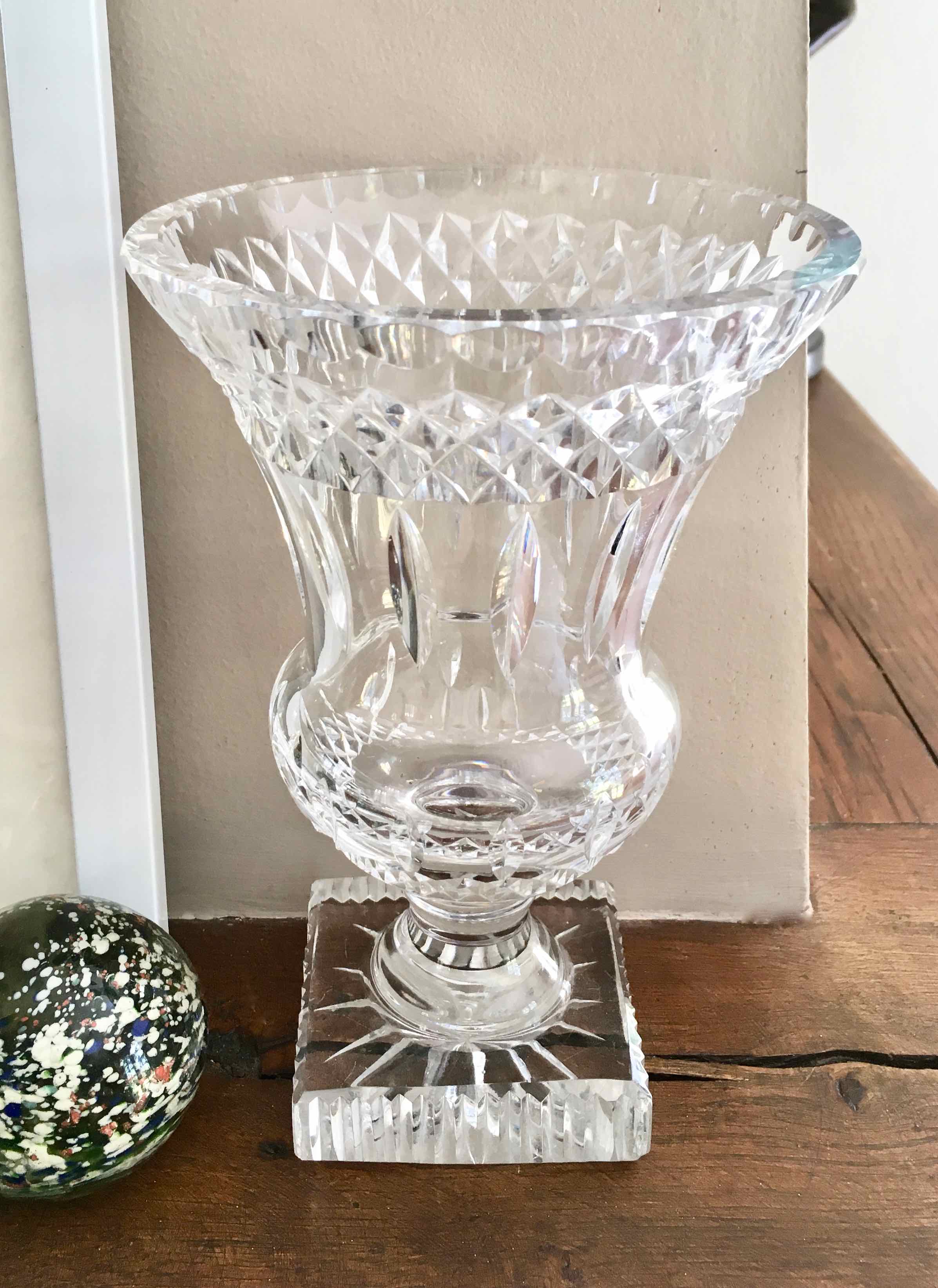 Vase 1960 cut bohemian crystal