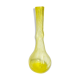Vase soliflore blown glass bubbled yellow