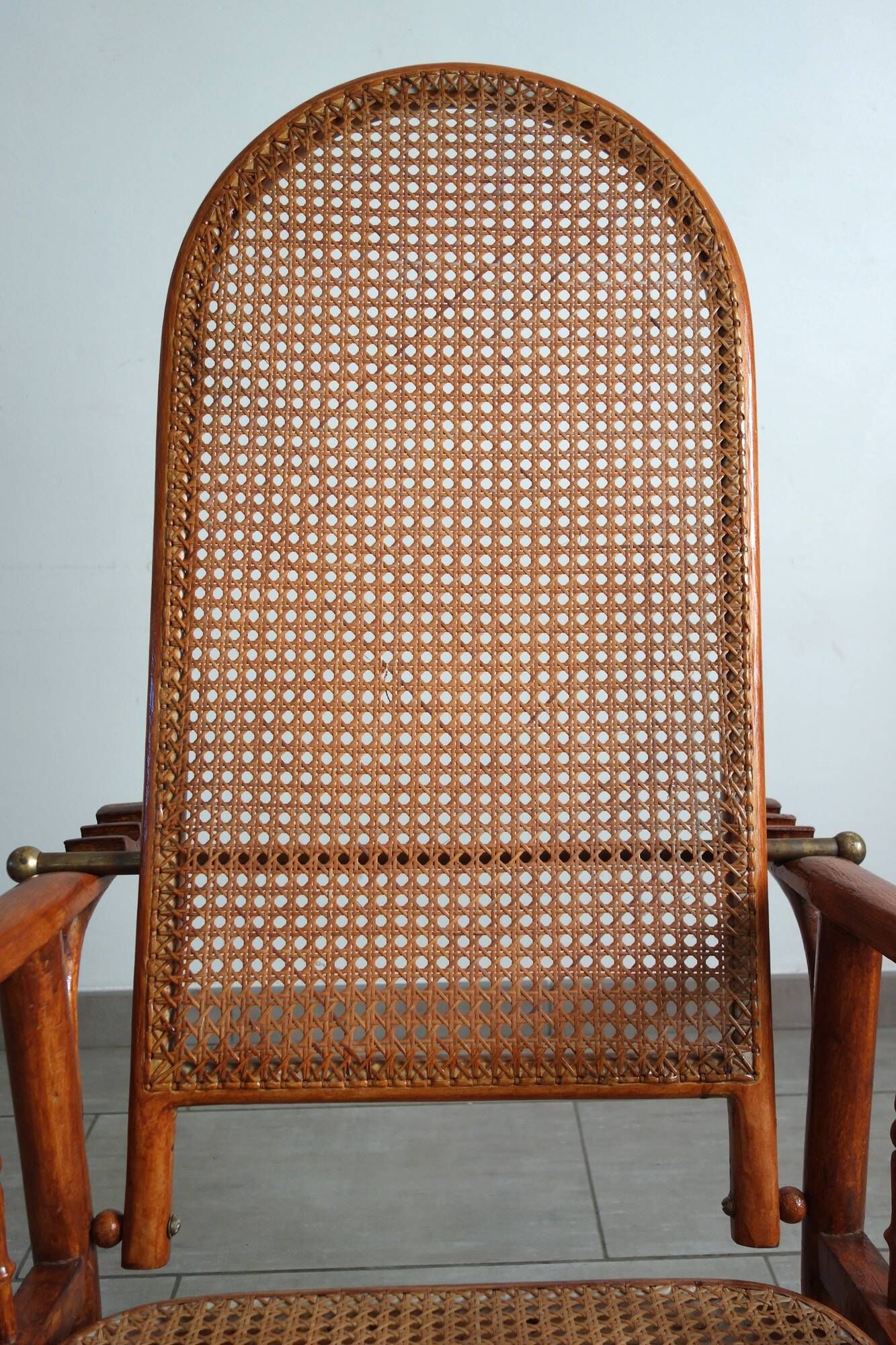 Fauteuil à crémaillère Fischel vers 1900