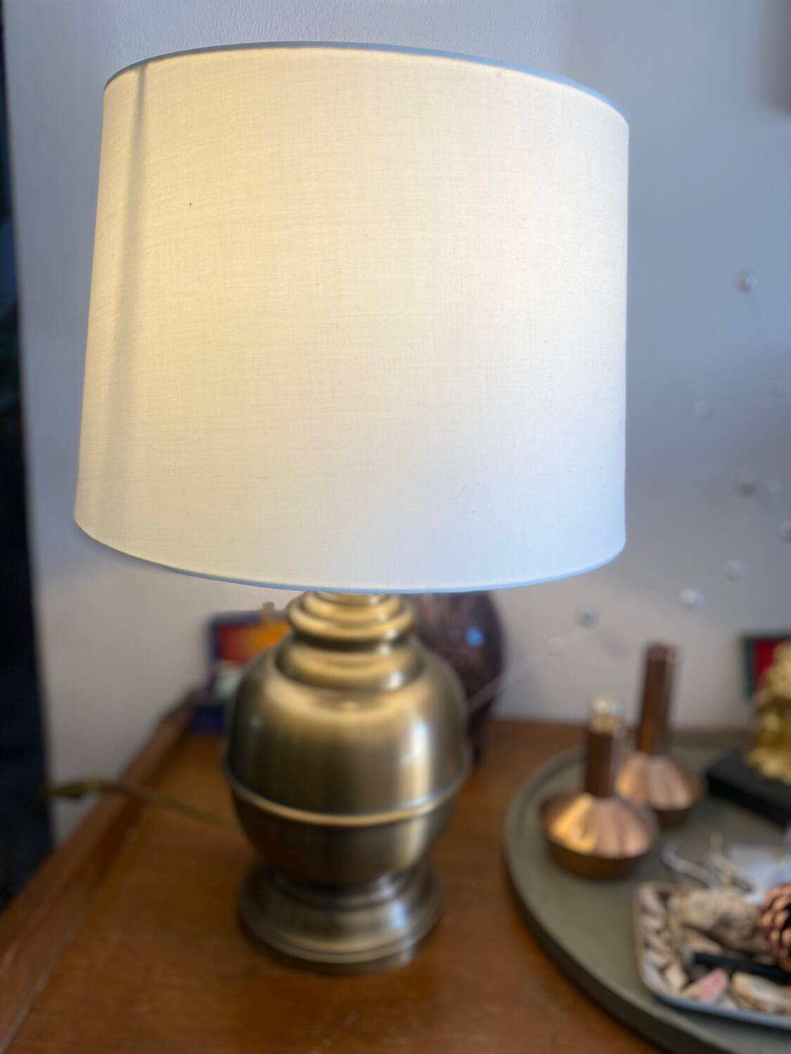 Gold metal lamp