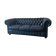 Authentic chesterfield 3-seater sofa fleming & howland - black leather