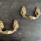 Pair of large antique bronze handles, L. Pinet 19th century