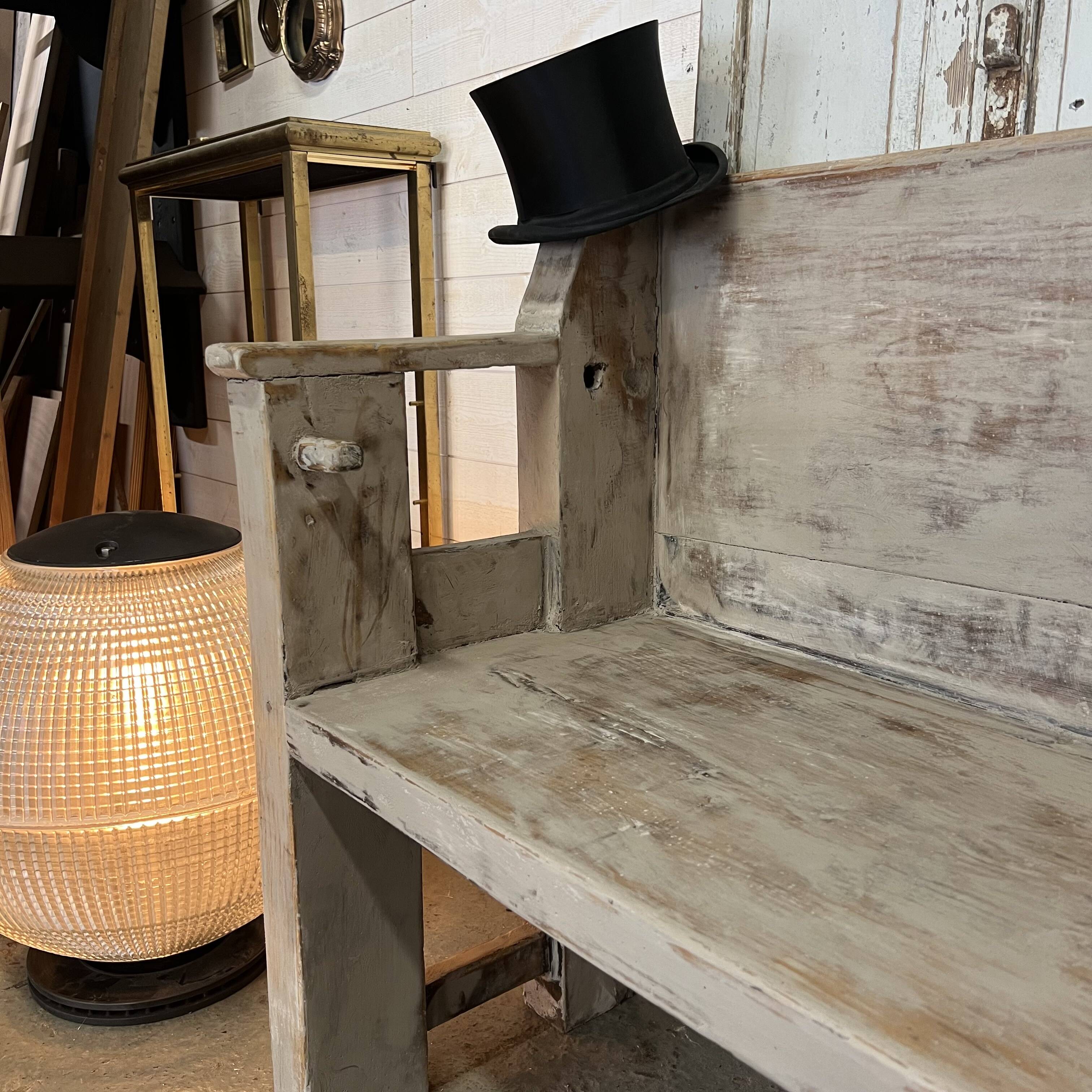 Old weathered country bench